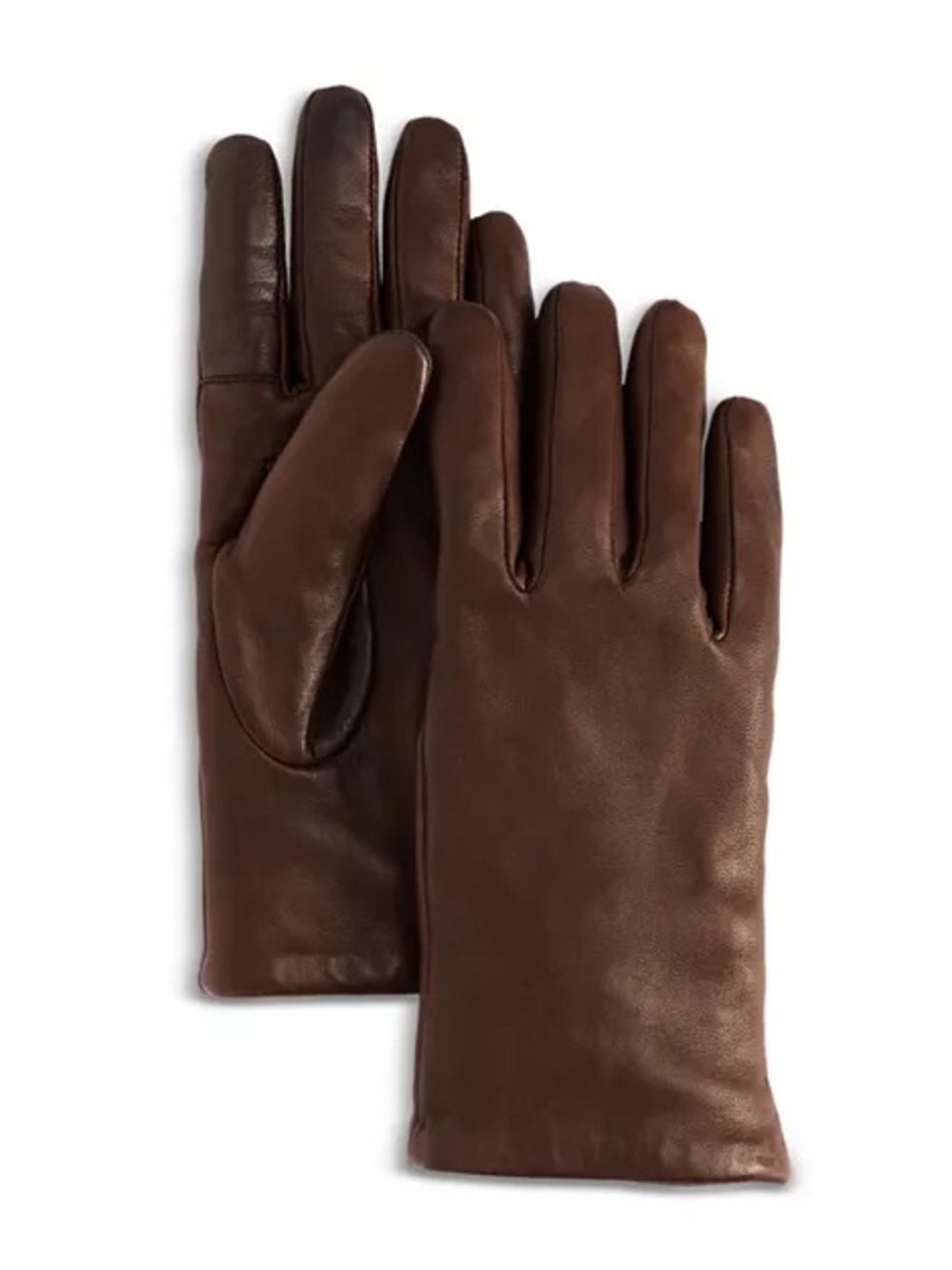 Bloomingdale’s Women’s Dark Brown Genuine Leather Gloves Size 7.5 NWT $168